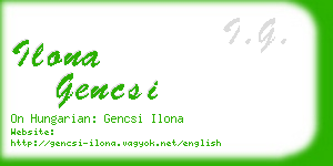 ilona gencsi business card